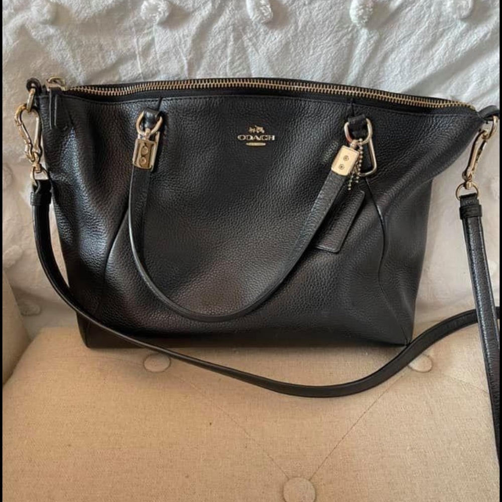Coach Black Leather Crossbody Bag